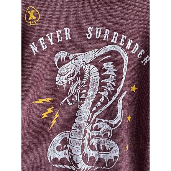 Never Surrender Live Fast American Customs Long Sleeve Shirt Thermal Men's M Red - Picture 7 of 11